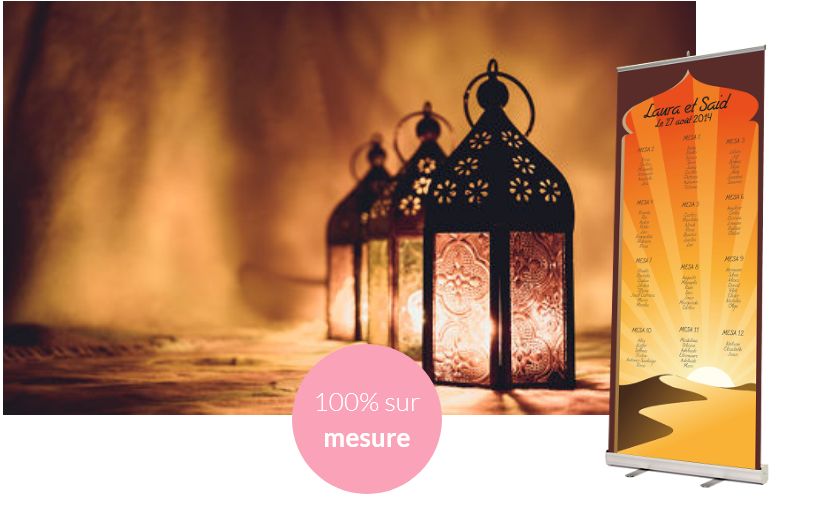 Plan de table mariage oriental
