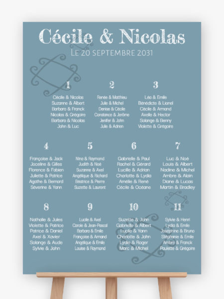 Plan de table mariage - Douceur maya