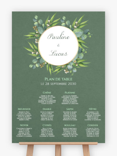 Plan de table mariage - élégance printanière