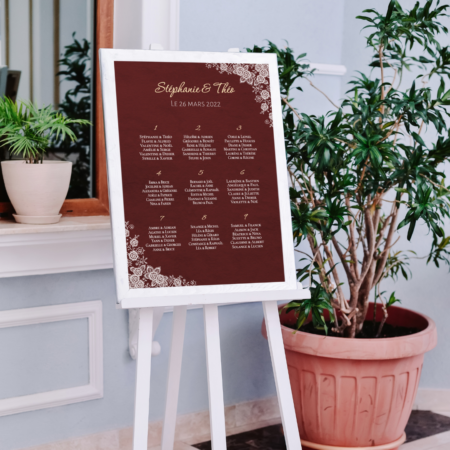 Plan de table mariage sur poster