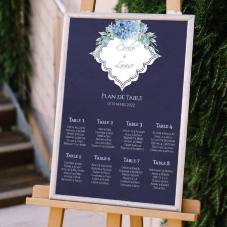 Plan de table mariage sur poster